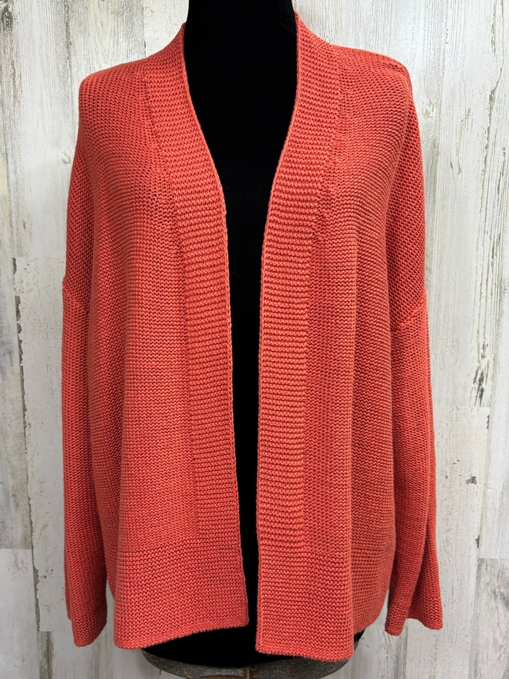 Old Navy Open-Front Coral Chunky Knit Cardigan Sweater
